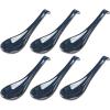 image:imageVicrays Ceramic Soup Spoons Asian  Chinese Porcelain Soup Spoons Japanese 64 inch Ladle Serving Utensils for Ramen Dumplings Wonton Pho Miso Noodle Cereal Coffee Mugs  Set of 6 Blue