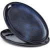 image:imagevicrays Serving Platter Ceramic Tray Plates Extra Large Oval 145 Inch Porcelain Dinner Plates Long Serving Dish Set Entertaining Party Restaurant Food Meat Sushi Fish Turkey PlatterBlue