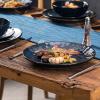 image:imagevicrays Ceramic Dinner Plates Set  Porcelain 10 Inch Flat Steak Pasta Pizza Plate Home Party Restaurant Plate Scratch Resistant Microwave Oven and Dishwasher Safe Set of 6 BlueBlue