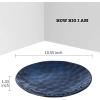 image:imagevicrays Ceramic Dinner Plates Set  Porcelain 10 Inch Flat Steak Pasta Pizza Plate Home Party Restaurant Plate Scratch Resistant Microwave Oven and Dishwasher Safe Set of 6 BlueBlue