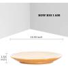 image:imagevicrays Ceramic Dinner Plates Set  Porcelain 10 Inch Flat Steak Pasta Pizza Plate Home Party Restaurant Plate Scratch Resistant Microwave Oven and Dishwasher Safe Set of 6 BlueBeige
