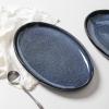 image:imagevicrays Serving Platter Ceramic Tray Plates Extra Large Oval 145 Inch Porcelain Dinner Plates Long Serving Dish Set Entertaining Party Restaurant Food Meat Sushi Fish Turkey PlatterBlue
