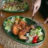 image:imagevicrays Serving Platter Ceramic Tray Plates Extra Large Oval 145 Inch Porcelain Dinner Plates Long Serving Dish Set Entertaining Party Restaurant Food Meat Sushi Fish Turkey PlatterGreen