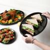 image:imagevicrays Serving Platter Ceramic Tray Plates Extra Large Oval 145 Inch Porcelain Dinner Plates Long Serving Dish Set Entertaining Party Restaurant Food Meat Sushi Fish Turkey PlatterBright Black