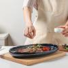image:imagevicrays Serving Platter Ceramic Tray Plates Extra Large Oval 145 Inch Porcelain Dinner Plates Long Serving Dish Set Entertaining Party Restaurant Food Meat Sushi Fish Turkey PlatterBlue