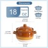 image:imagevicrays French Onion Soup Bowls with Lids and Handles 18 Ounce for Soup Beef Stew Chili Chip Resistant Dishwasher Microwave Safe Set of 4 BlueBrown