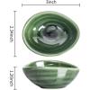 image:imagevicrays Ceramic Dipping Sauce Bowls  Small Charcuterie Dip Cups Cooking Prep Condiment Oil Dish Mini Tapas Plates for Soy Sushi Salsas Wasabi Appetizer Dessert  Set of 6 GreenGreen