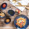 image:imagevicrays Ceramic Dipping Sauce Bowls  Small Charcuterie Dip Cups Cooking Prep Condiment Oil Dish Mini Tapas Plates for Soy Sushi Salsas Wasabi Appetizer Dessert  Set of 6 GreenBlue