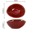 image:imagevicrays Ceramic Dipping Sauce Bowls  Small Charcuterie Dip Cups Cooking Prep Condiment Oil Dish Mini Tapas Plates for Soy Sushi Salsas Wasabi Appetizer Dessert  Set of 6 GreenCherry Red