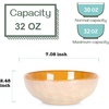 image:imagevicrays Ceramic Salad Bowls Set for Kitchen Serving  32 Ounce Soup Bowls Pasta Bowls Chip Resistant Dishwasher Microwave Safe Large Fluted stoneware Set of 6 BeigeBeige