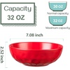 image:imagevicrays Ceramic Salad Bowls Set for Kitchen Serving  32 Ounce Soup Bowls Pasta Bowls Chip Resistant Dishwasher Microwave Safe Large Fluted stoneware Set of 6 BeigeScarlet Red