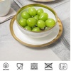 image:imagevicrays Ceramic Salad Bowls Set for Kitchen Serving  32 Ounce Soup Bowls Pasta Bowls Chip Resistant Dishwasher Microwave Safe Large Fluted stoneware Set of 6 BeigeWhite with Golden