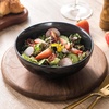 image:imagevicrays Ceramic Salad Bowls Set for Kitchen Serving  32 Ounce Soup Bowls Pasta Bowls Chip Resistant Dishwasher Microwave Safe Large Fluted stoneware Set of 6 BeigeBright Black