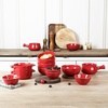 image:imagevicrays Ceramic Soup Bowls with Handles 24 Oz Porcelain Soup Crocks for French Onion Soup Cereal Beef Stew Chill Pasta Pot Pies Microwave and Oven Safe Set of 4 BlueScarlet Red