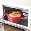 image:imagevicrays Ceramic Soup Bowls with Handles 24 Oz Porcelain Soup Crocks for French Onion Soup Cereal Beef Stew Chill Pasta Pot Pies Microwave and Oven Safe Set of 4 BlueScarlet Red