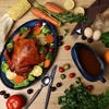 image:imageVicrays Gravy Boat with Saucer  Large 17oz Ceramic Sauce Boat with Tray Set of 2 for Turkey Salad Dressings Creamer Milk Broth  Thanksgiving Christmas Holiday Serving Dishes  GreenBlue