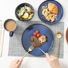 image:imageVicrays Ceramic 24 Pieces Dinnerware Set  Dinner Plates Salad Plates Cereal Bowls Set Service for 8  Scratch Resistant Microwave Oven Dishwasher Safe  Starry BlueBlue