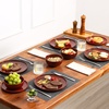 image:imageVicrays Ceramic 24 Pieces Dinnerware Set  Dinner Plates Salad Plates Cereal Bowls Set Service for 8  Scratch Resistant Microwave Oven Dishwasher Safe  Starry BlueCherry Red