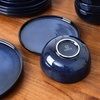 image:imageVicrays Ceramic 24 Pieces Dinnerware Set  Dinner Plates Salad Plates Cereal Bowls Set Service for 8  Scratch Resistant Microwave Oven Dishwasher Safe  Starry BlueBlue