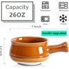 image:imagevicrays French Onion Soup Bowls With Handles 26 Ounce for Soup Chili Beef Stew Chip Resistant Dishwasher Microwave Safe Set of 4 GrayBrown