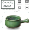 image:imagevicrays French Onion Soup Bowls With Handles 26 Ounce for Soup Chili Beef Stew Chip Resistant Dishwasher Microwave Safe Set of 4 GrayGreen