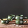 image:imagevicrays French Onion Soup Bowls With Handles 26 Ounce for Soup Chili Beef Stew Chip Resistant Dishwasher Microwave Safe Set of 4 GrayGreen