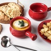 image:imagevicrays French Onion Soup Bowls With Handles 26 Ounce for Soup Chili Beef Stew Chip Resistant Dishwasher Microwave Safe Set of 4 GrayRed