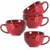 image:imagevicrays Jumbo Soup Mug Coffee Large  Ceramic Wide Oversized Extra Big Handle Bowls Latte Friends Mug Set Gaint Cereal Oatmeal Cappuccino Cup Set 27 oz  Cherry redCherry Red