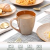 image:imagevicrays Coffee Mug Set 12 Ounce Set of 6 Ceramic Mug for Men Women Unique Glazed Mugs with Handle for Coffee Tea Milk Cocoa CerealBeigeBeige