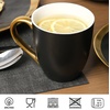 image:imagevicrays Coffee Mug Set 12 Ounce Set of 6 Ceramic Mug for Men Women Unique Glazed Mugs with Handle for Coffee Tea Milk Cocoa CerealBeigeBlack with Golden