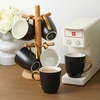 image:imagevicrays Coffee Mug Set 12 Ounce Set of 6 Ceramic Mug for Men Women Unique Glazed Mugs with Handle for Coffee Tea Milk Cocoa CerealBeigeBlack with Golden