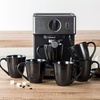 image:imagevicrays Coffee Mug Set 12 Ounce Set of 6 Ceramic Mug for Men Women Unique Glazed Mugs with Handle for Coffee Tea Milk Cocoa CerealBeigeBright Black