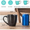 image:imagevicrays Coffee Mug Set 12 Ounce Set of 6 Ceramic Mug for Men Women Unique Glazed Mugs with Handle for Coffee Tea Milk Cocoa CerealBeigeBright Black