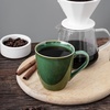image:imagevicrays Coffee Mug Set 12 Ounce Set of 6 Ceramic Mug for Men Women Unique Glazed Mugs with Handle for Coffee Tea Milk Cocoa CerealBeigeGreen