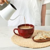 image:imagevicrays Jumbo Soup Mug Coffee Large  Ceramic Wide Oversized Extra Big Handle Bowls Latte Friends Mug Set Gaint Cereal Oatmeal Cappuccino Cup Set 27 oz  Cherry redCherry Red