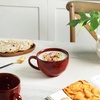 image:imagevicrays Jumbo Soup Mug Coffee Large  Ceramic Wide Oversized Extra Big Handle Bowls Latte Friends Mug Set Gaint Cereal Oatmeal Cappuccino Cup Set 27 oz  Cherry redCherry Red