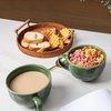 image:imagevicrays Jumbo Soup Mug Coffee Large  Ceramic Wide Oversized Extra Big Handle Bowls Latte Friends Mug Set Gaint Cereal Oatmeal Cappuccino Cup Set 27 oz  Cherry redGreen
