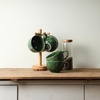 image:imagevicrays Jumbo Soup Mug Coffee Large  Ceramic Wide Oversized Extra Big Handle Bowls Latte Friends Mug Set Gaint Cereal Oatmeal Cappuccino Cup Set 27 oz  Cherry redGreen