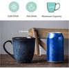 image:imagevicrays Coffee Mug Set 12 Ounce Set of 6 Ceramic Mug for Men Women Unique Glazed Mugs with Handle for Coffee Tea Milk Cocoa CerealYellowBlue
