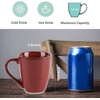 image:imagevicrays Coffee Mug Set 12 Ounce Set of 6 Ceramic Mug for Men Women Unique Glazed Mugs with Handle for Coffee Tea Milk Cocoa CerealYellowCherry Red