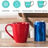 image:imagevicrays Coffee Mug Set 12 Ounce Set of 6 Ceramic Mug for Men Women Unique Glazed Mugs with Handle for Coffee Tea Milk Cocoa CerealYellowRed