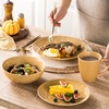 image:imagevicrays Coffee Mug Set 12 Ounce Set of 6 Ceramic Mug for Men Women Unique Glazed Mugs with Handle for Coffee Tea Milk Cocoa CerealYellowYellow
