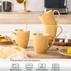 image:imagevicrays Coffee Mug Set 12 Ounce Set of 6 Ceramic Mug for Men Women Unique Glazed Mugs with Handle for Coffee Tea Milk Cocoa CerealYellowYellow