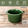 image:imageCreme Brulee Ramekins Ceramic Bowls  VICRAYS Mini Custard Cups 8 oz oven Safe Bowls Souffle Dishes for Baking Individual Casserole Dipping Sauce Set of 6 RedGreen