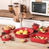 image:imageCreme Brulee Ramekins Ceramic Bowls  VICRAYS Mini Custard Cups 8 oz oven Safe Bowls Souffle Dishes for Baking Individual Casserole Dipping Sauce Set of 6 RedScarlet Red