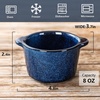image:imageCreme Brulee Ramekins Ceramic Bowls  VICRAYS Mini Custard Cups 8 oz oven Safe Bowls Souffle Dishes for Baking Individual Casserole Dipping Sauce Set of 6 RedBlue