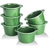 image:imageCreme Brulee Ramekins Ceramic Bowls  VICRAYS Mini Custard Cups 8 oz oven Safe Bowls Souffle Dishes for Baking Individual Casserole Dipping Sauce Set of 6 RedGreen