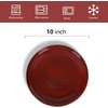 image:imagevicrays Ceramic Dinner Plates Set  Porcelain 10 Inch Flat Steak Pasta Pizza Plate Home Party Restaurant Plate Scratch Resistant Microwave Oven and Dishwasher Safe Set of 6 Cherry RedFlat Cherry Red