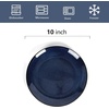 image:imagevicrays Ceramic Dinner Plates Set  Porcelain 10 Inch Flat Steak Pasta Pizza Plate Home Party Restaurant Plate Scratch Resistant Microwave Oven and Dishwasher Safe Set of 6 Cherry RedShallow Blue