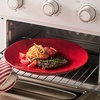 image:imagevicrays Ceramic Dinner Plates Set  Porcelain 10 Inch Flat Steak Pasta Pizza Plate Home Party Restaurant Plate Scratch Resistant Microwave Oven and Dishwasher Safe Set of 6 Cherry RedScarlet Red